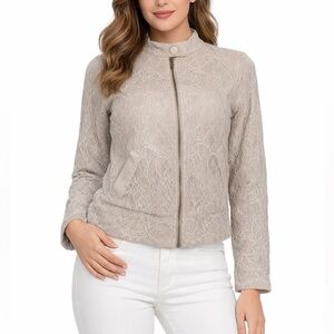 BLUE LIFE beige Lace blazer Jacket XSMALL Beige Bohemian DRESS NEW